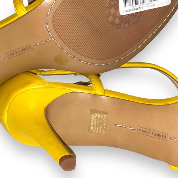 Vince Camuto Careleen Strappy Heels Yellow 11 - Picture 8 of 8